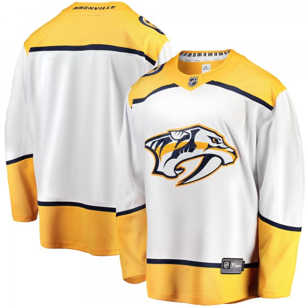 Men's Nashville Predators Fanatics White Breakaway Away Jersey