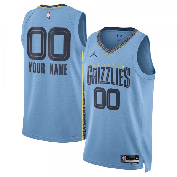 Unisex Memphis Grizzlies Jordan Brand Blue 2022/23 Swingman Custom Jersey - Statement Edition