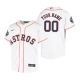 Youth Houston Astros Custom White 2022 World Series Cool Base Jersey