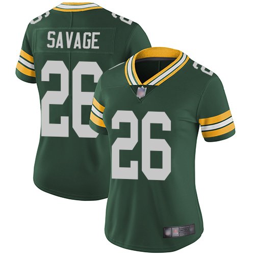 Women's Green Bay Packers #26 Darnell Savage Green Team ColorStitched NFL Vapor Untouchable Limited Jersey