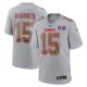 Men's #15 Patrick Mahomes Kansas City Chiefs Nike Super Bowl LVIII Atmosphere Fashion Limited Jersey  Gray