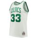 Men's Boston Celtics Larry Bird Mitchell & Ness White Hardwood Classics Swingman Jersey