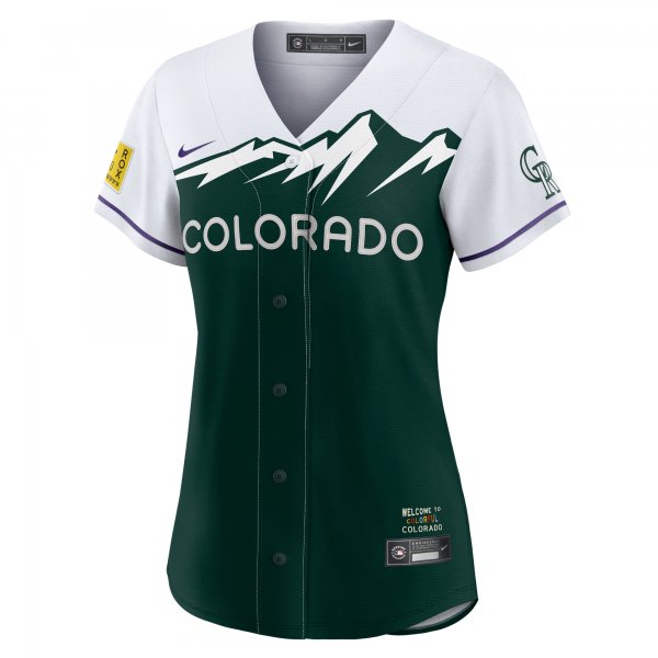 Women's Colorado Rockies Charlie Blackmon Nike White City Connect Replica Player Jersey