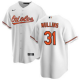 Men's Baltimore Orioles #31 Cedric Mullins White Cool Base Stitched MLB Jersey