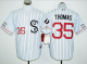 Chicago White sox #35 Frank Thomas White(Black Strip) Cooperstown Stitched MLB Jersey