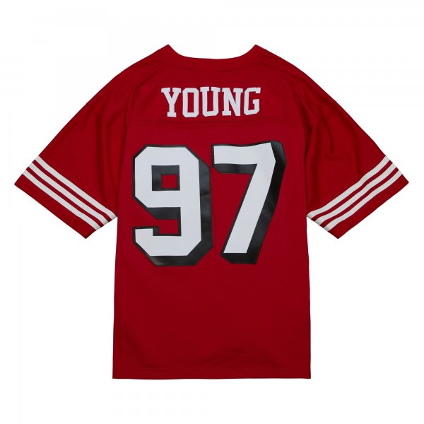 Men's San Francisco 49ers Bryant Young Mitchell & Ness Scarlet Legacy Replica Jersey