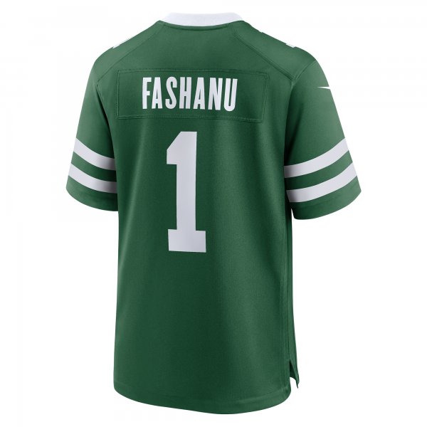 Men's New York Jets Olu Fashanu Nike Gotham Green 2024 NFL Draft First Round Pick Player Game Jersey