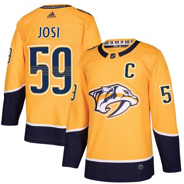 Men's Nashville Predators Roman Josi adidas Gold Home Player Jersey