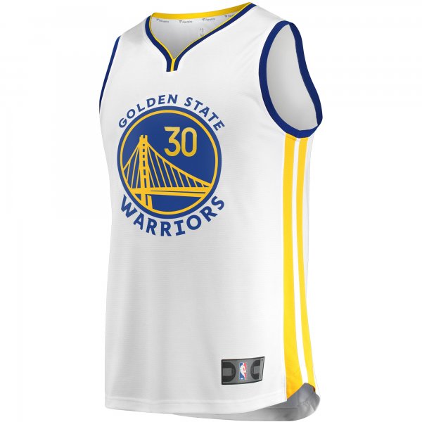 Men's Golden State Warriors Stephen Curry Fanatics White Fast Break Replica Player Jersey - Association Edition