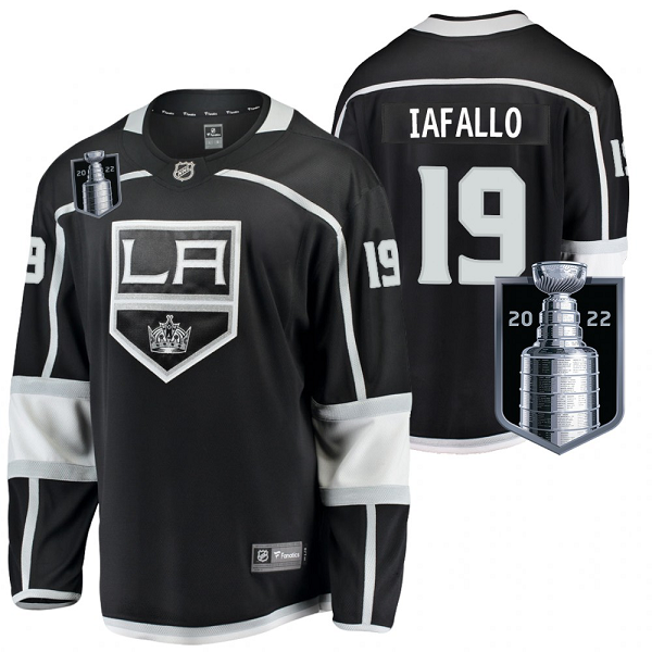 Men's Alex Iafallo Los Angeles Kings Black 2022 Stanley Cup Playoffs #19 Home Jersey