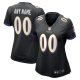 Women's Nike Black Baltimore Ravens Alternate Custom Game Jersey