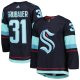 Men's Seattle Kraken Philipp Grubauer adidas Deep Sea Blue Home Primegreen Pro Player Jersey