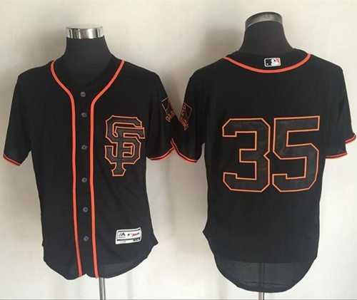 San Francisco Giants #35 Brandon Crawford Black Flexbase Collection Alternate Stitched MLB Jersey