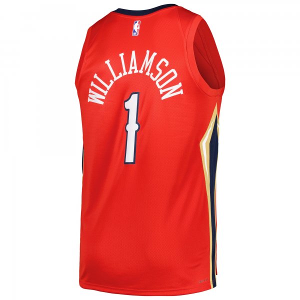 Men's New Orleans Pelicans Zion Williamson Jordan Brand Red Swingman Player Jersey - Statement Edition