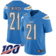 Los Angeles Chargers #21 LaDainian Tomlinson Electric Blue Alternate Youth Stitched NFL 100th Season Vapor Limited Jersey