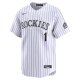 Men's Colorado Rockies Nike White #1 Dad Home Limited Jersey