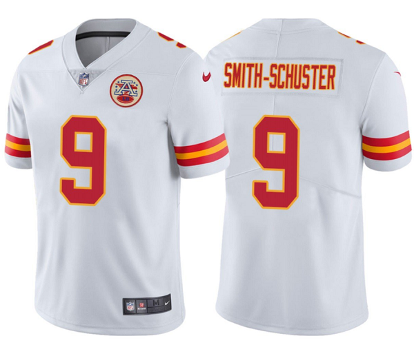 Men's Kansas City Chiefs #9 Smith-Schuster White Game Jersey