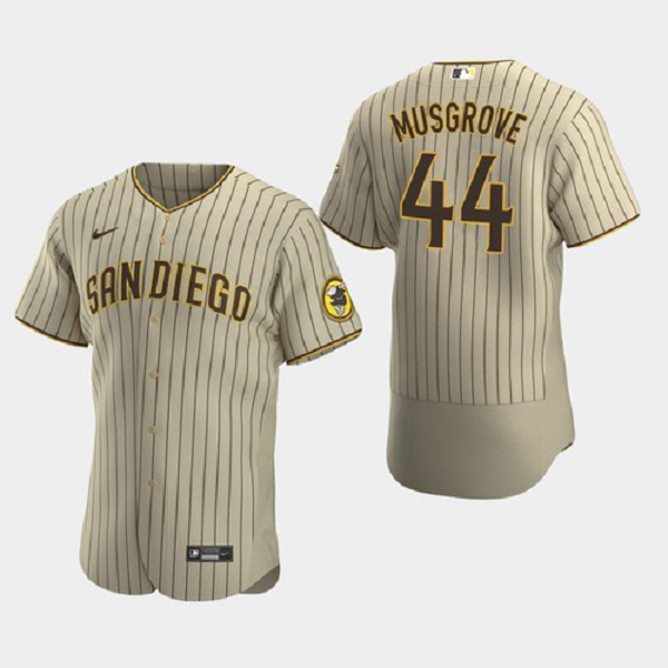 Men's San Diego Padres #44Joe Musgrove Sand Brown Jersey