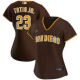 Women's San Diego Padres #23 Fernando Tatis Jr. Nike Brown Road 2020 Replica Player Jersey