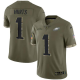 Men's Nike Jalen Hurts #1 Olive Philadelphia Eagles 2022 Salute To Service Limited NFL Jersey