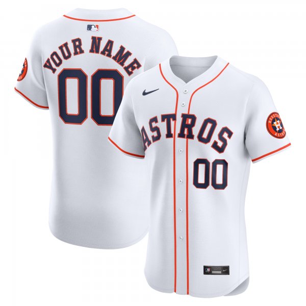 Men's Houston Astros Nike White Home Elite Custom Jersey