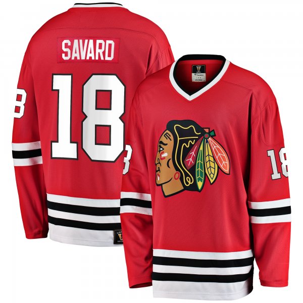 Men's Chicago Blackhawks Denis Savard Fanatics Red Premier Breakaway Retired Player Jersey