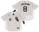 Men's Chicago White Sox #8 Bo Jackson White Pinstripe Stitched MLB Flex Base Nike Jersey