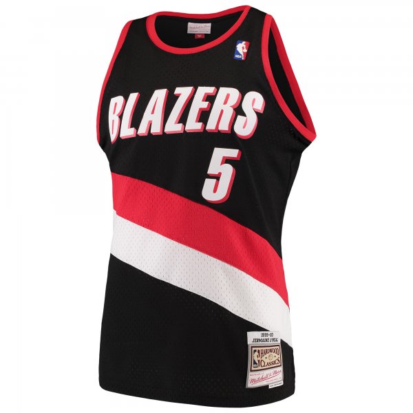 Men's Portland Trail Blazers Jermaine O'Neal Mitchell & Ness Black 1999/00 Hardwood Classics Swingman Jersey