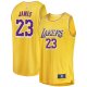 Men's Los Angeles Lakers LeBron James Fanatics Gold 2019/20 Fast Break Replica Jersey - Icon Edition