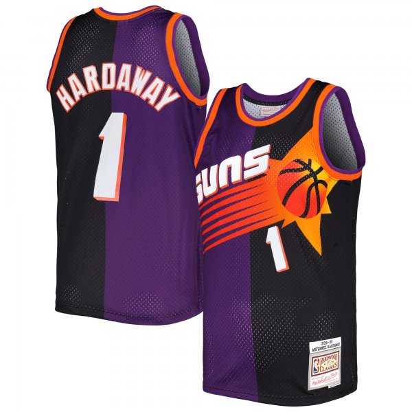 Men's Phoenix Suns Penny Hardaway Mitchell & Ness Purple/Black Hardwood Classics 1999/00 Split Swingman Jersey