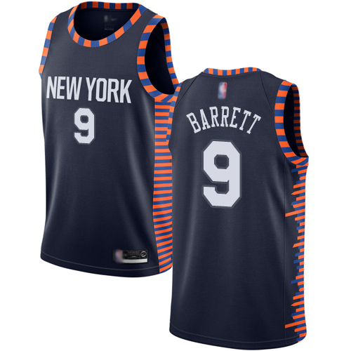 New York Knicks #9 R.J. Barrett Navy Youth NBA Swingman City Edition 2018/19 Jersey