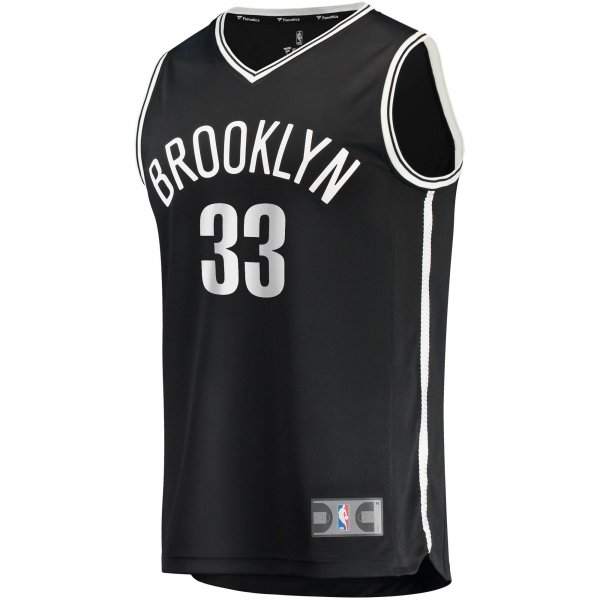 Men's Brooklyn Nets Nicolas Claxton Fanatics Black Fast Break Replica Jersey - Icon Edition