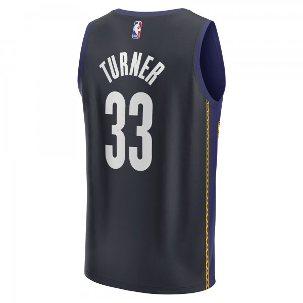 Men's Indiana Pacers Myles Turner Fanatics Blue Fastbreak Jersey - City Edition