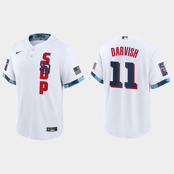 Men's San Diego Padres #11 Yu Darvish White 2021 MLB All-Star Game Jersey