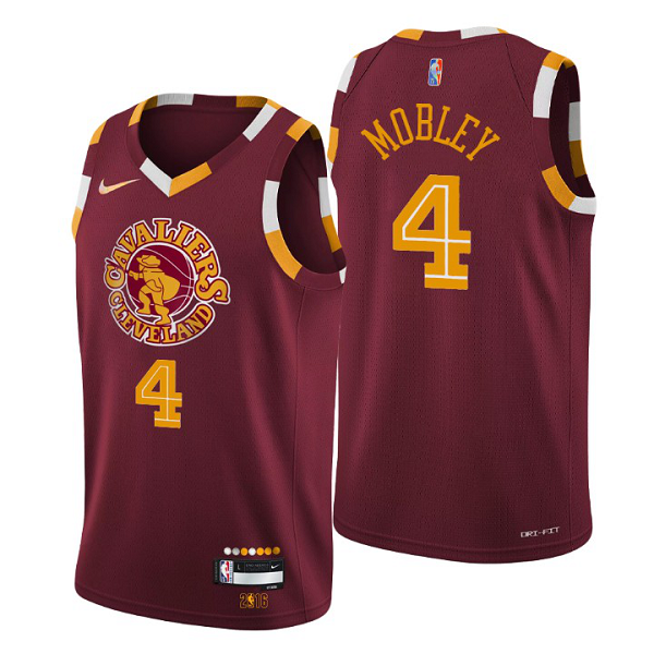 Men's Cleveland Cavaliers #4 Evan Mobley 2021-22 City 75th Anniversary Wine NBA Jersey