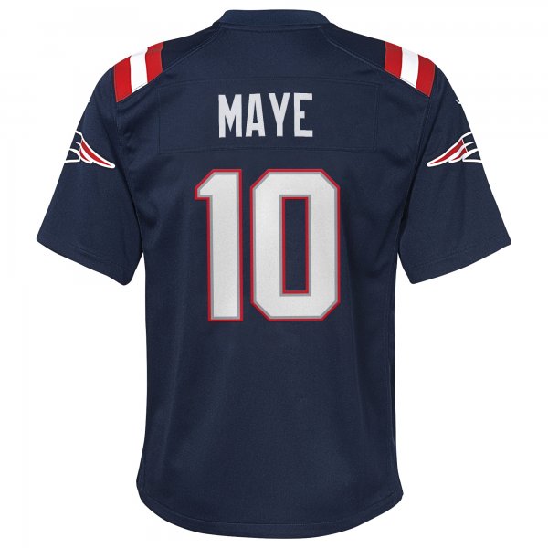 Youth New England Patriots Drake Maye Nike Navy 2024 NFL Draft First Round Pick Player Game Jersey