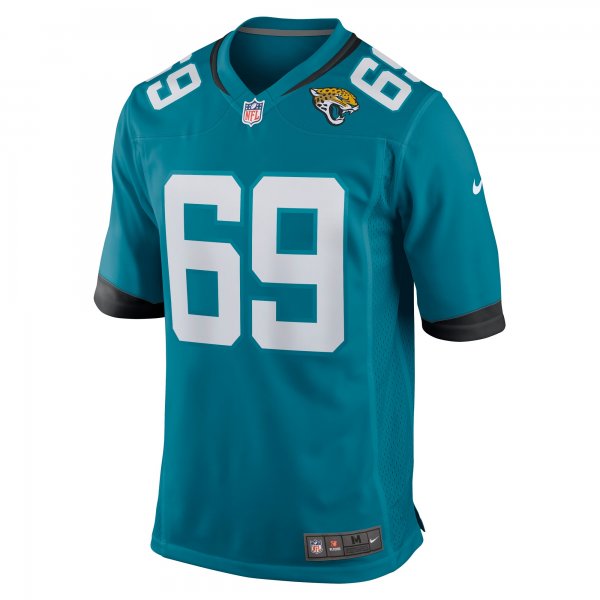 Men's Jacksonville Jaguars Tyler Shatley Nike Teal Game Jersey