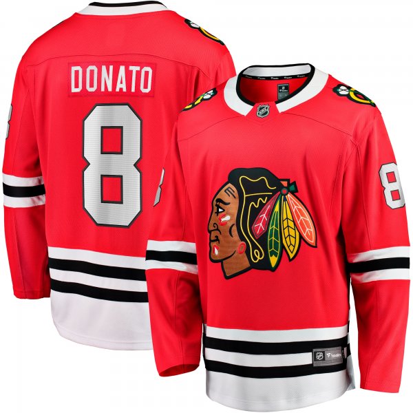 Men's Chicago Blackhawks Ryan Donato Fanatics Red Home Breakaway Jersey