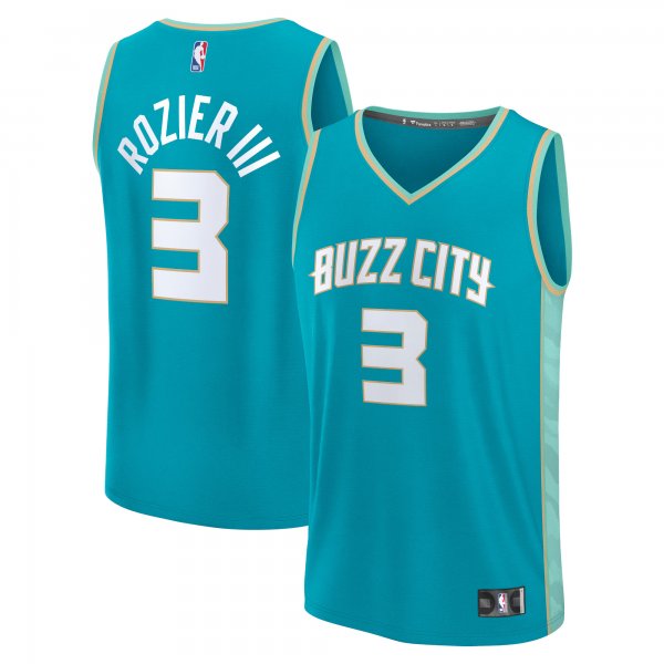 Men's Charlotte Hornets Terry Rozier Fanatics Teal Fast Break Jersey - City Edition