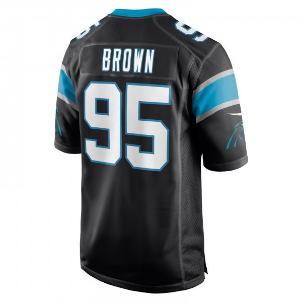 Men's Carolina Panthers Derrick Brown Nike Black Player Game Jersey