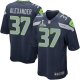 Seattle Seahawks Super Bowl XLVIII #37 Men's Shaun Alexander Game Home Steel Blue Jersey