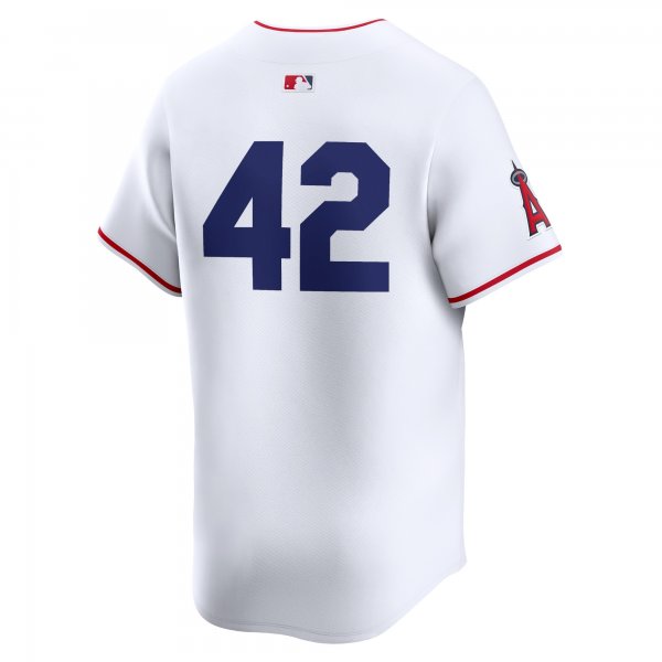 Men's Los Angeles Angels  Nike White 2024 Jackie Robinson Day Home Limited Jersey