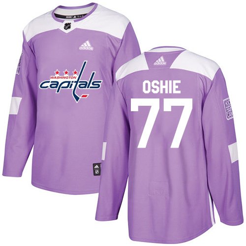 Adidas Washington Capitals #77 T.J. Oshie Purple Fights Cancer Stitched NHL Jersey