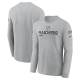 Men's Nike Gray Las Vegas Raiders 2024 Salute To Service Long Sleeve T-Shirt