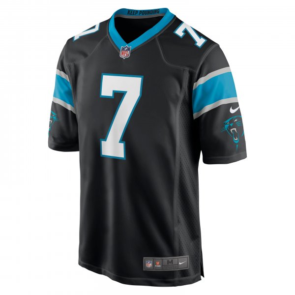 Men's Carolina Panthers Steve Beuerlein Nike Black Retired Player Jersey