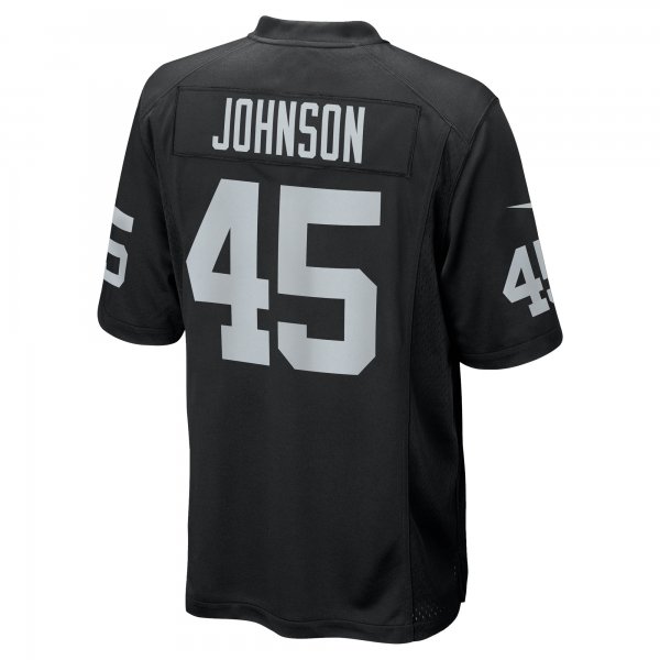 Men's Las Vegas Raiders Jaquan Johnson Nike Black Game Player Jersey