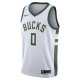 Unisex Milwaukee Bucks Damian Lillard Nike White  Swingman Player Jersey - Association Edition