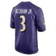 Men's Baltimore Ravens Odell Beckham Jr. Nike Purple Game Jersey