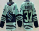 Men's Seattle Kraken #37 Yanni Gourde Light Green 2022 Reverse Retro NHL Jersey