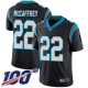 Carolina Panthers #22 Christian McCaffrey Black Team Color Youth Stitched NFL 100th Season Vapor Limited Jersey